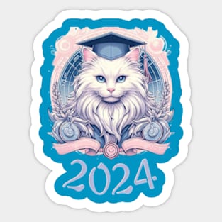 Graduation 2024 Majestic Cat Sticker